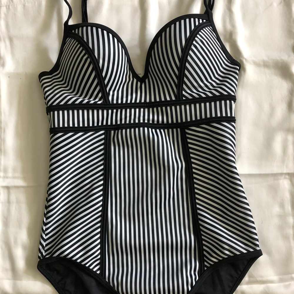 black and white one piece